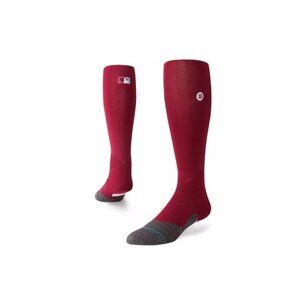 Stance Kids Baseball Socks YL Dark Red Over-The-Calf Height Performance Blend